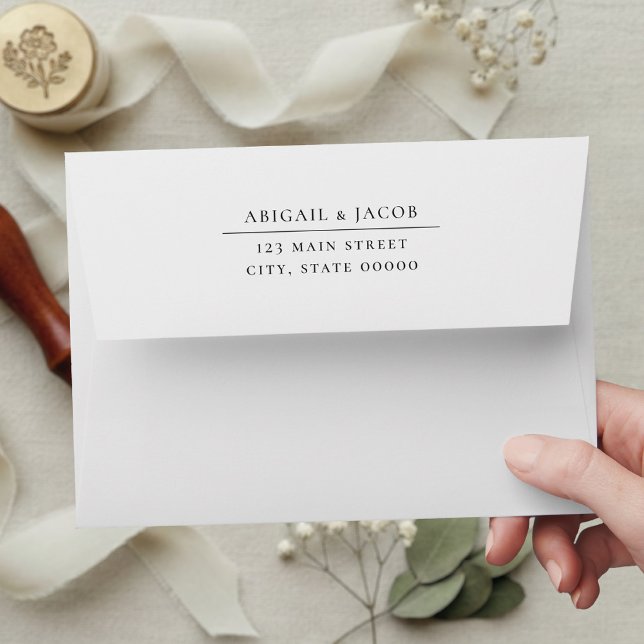 Simple Elegant Return Address Wedding Envelope (Creator Uploaded)