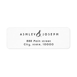 Simple elegant return adress label