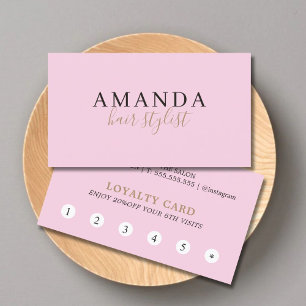 Simple Elegant Rose Beauty Salon Loyalty Card
