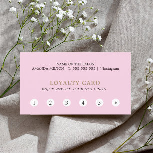 Simple Elegant Rose Beauty Salon Loyalty Card