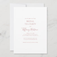 Simple Elegant Rose Gold Bridal Tea Party