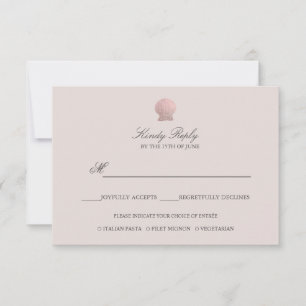 Simple Elegant Rose Gold Foil Seashell menu option