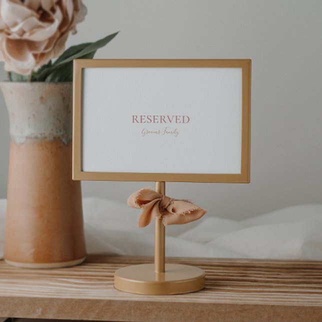 Simple Elegant Rose Gold Reserved Sign (Creator Uploaded)