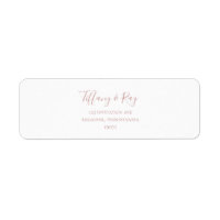 Simple Elegant Rose Gold Return Address Label