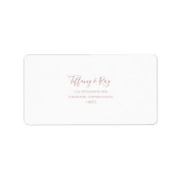 Simple Elegant Rose Gold RSVP Address Labels