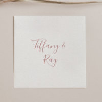 Simple Elegant Rose Gold Wedding Napkins