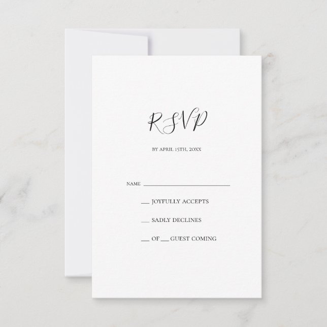 Simple Elegant RSVP Card (Front)