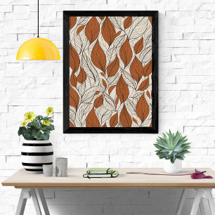 Simple & Elegant: "Rustic Autumn Leaves" Poster
