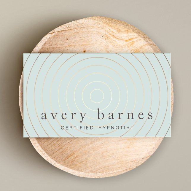 Simple Elegant Sage Blue Gold Professional Modern Business Card (Creator Uploaded)