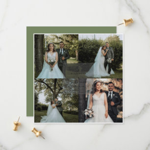 Simple Elegant Sage Green Ampersand Photo Wedding Save The Date