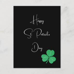 Simple Elegant Saint Patricks Day Shamrock Postcard