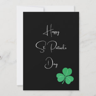 Simple Elegant Saint Patricks Day Shamrock Thank You Card