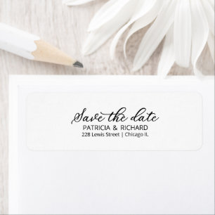 Simple Elegant Save The Date Return Address