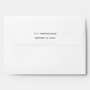 Simple Elegant Script Black & White Address Envelo Envelope