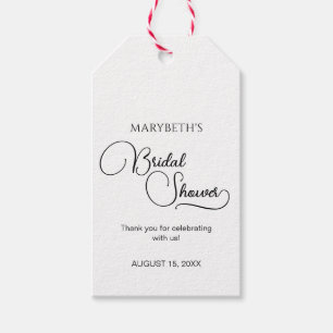 Simple Elegant Script Bridal Shower Gift Tags