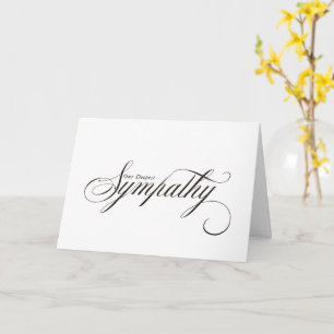 Simple Elegant Script Condolence Sympathy Card