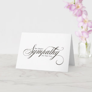 Simple Elegant Script Condolence Sympathy Card