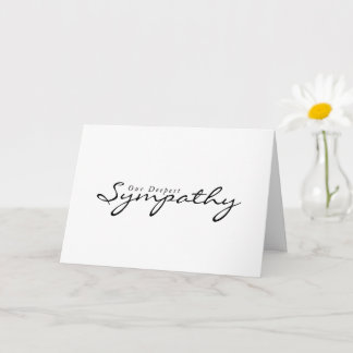 Simple Elegant Script Condolence Sympathy Card