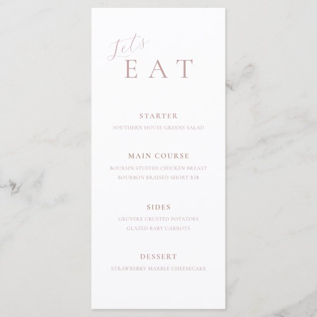 Simple Elegant Script Dinner Menu (Front)