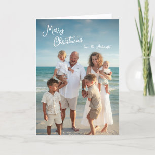 Simple Elegant Script Family Photo Christmas Card