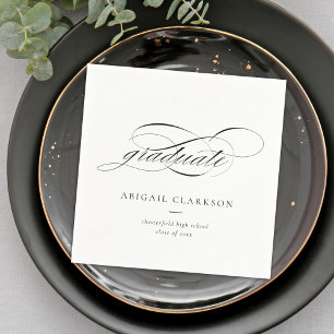 Simple Elegant Script Graduation Napkin