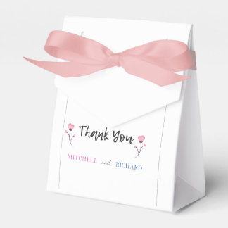 Simple Elegant Script Hashtag Wedding Favour Box