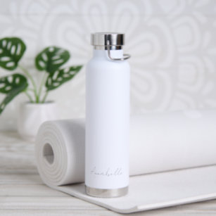 Simple Elegant Script Minimalist Modern Water Bottle