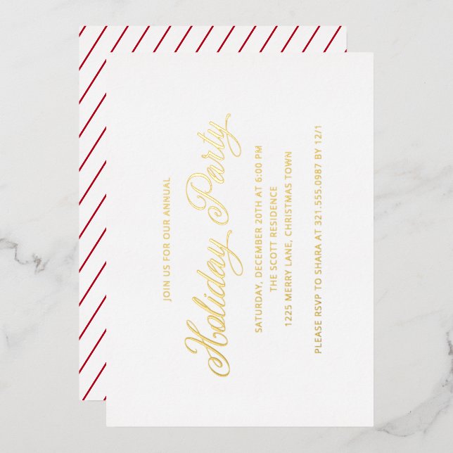 Simple Elegant Script Modern Holiday Party (Front/Back)