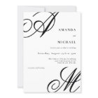 Simple Elegant Script Monogram Wedding