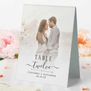 Simple Elegant Script Photo Gold Wedding One 1 Ta