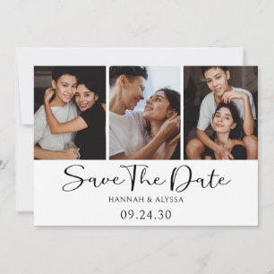 Simple Elegant Script Photo LGBTQ Save The Date