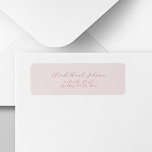Simple elegant script pink wedding return address<br><div class="desc">Trendy romantic vintage handwriting style calligraphy script pastel pink and red burgundy wedding personalised return address labels.</div>
