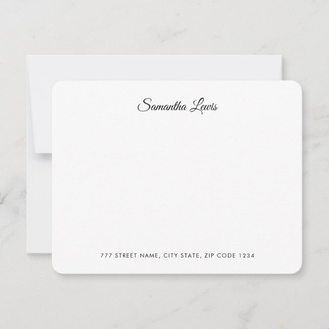 Simple Elegant Script Professional Personalised  Card (Front)