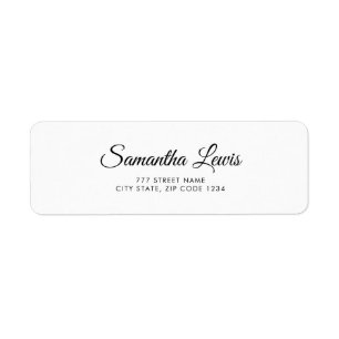 Simple Elegant Script Return Address Label