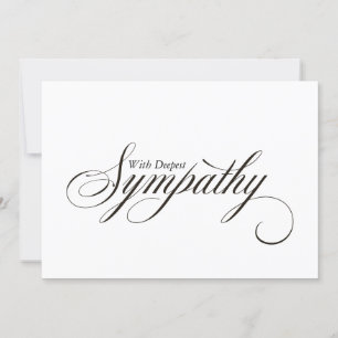 Simple Elegant Script Sympathy Card