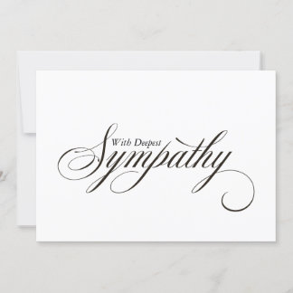 Simple Elegant Script Sympathy Card