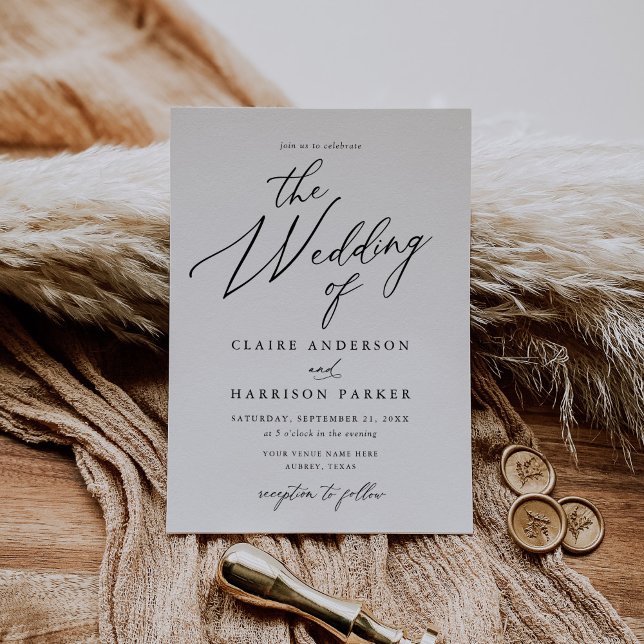 Simple Elegant Script The Wedding of Invitation (Creator Uploaded)