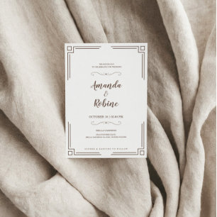 Simple Elegant Script Wedding Invitation