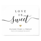 Simple elegant script wedding love is sweet sign