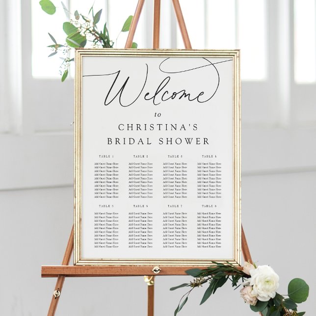 Simple Elegant Script Welcome & Seating Chart (Creator Uploaded)