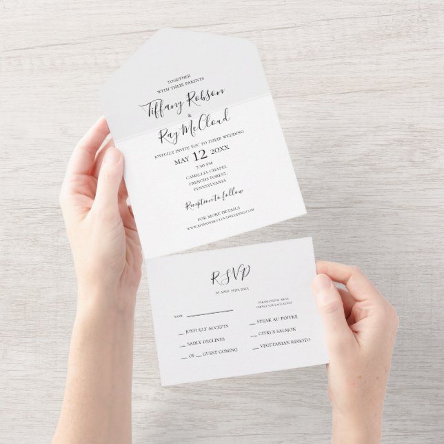 Simple Elegant Seal And Send All In One Invitation (Tearaway)