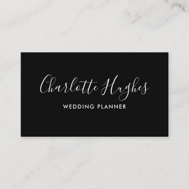 Simple Elegant Signature Business Card (Front)