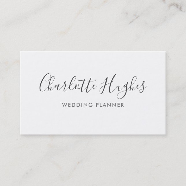 Simple Elegant Signature Business Card (Front)