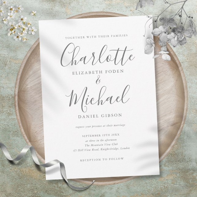 Simple Elegant Signature Script Wedding Invitation (Creator Uploaded)