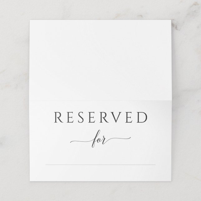 Simple Elegant Small Wedding Reserved Cards (Outside Unfolded)