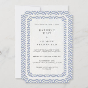 Simple Elegant Soft Lilac + White Beach Wedding Invitation
