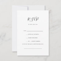 Simple Elegant Song Request RSVP Card