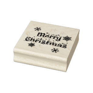 Simple Elegant Sparkling Christmas Glitter Sparkle Rubber Stamp