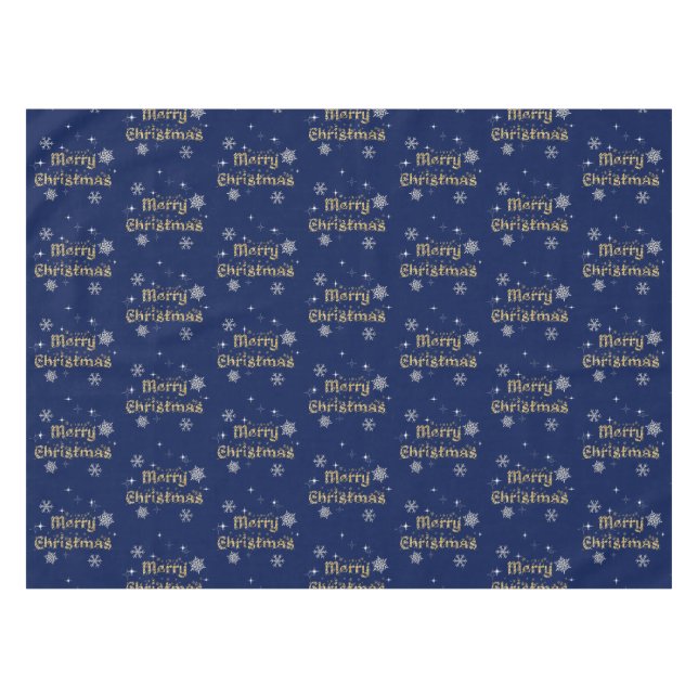 Simple Elegant Sparkling Christmas Glitter Sparkle Tablecloth (Front (Horizontal))