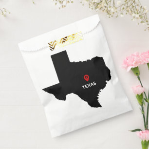 Simple Elegant State of Texas Wedding Favour Bag